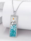 wholesale 925 Sterling Silver Natural Turquoise & Stone Inlay Mountain Pendant Necklace for Women Nature Inspired Gifts-0-1