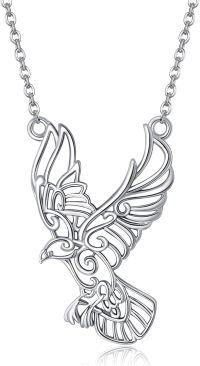 wholesale 925 Sterling Silver Flying Eagle Pendant Necklace - Bird Jewelry for Women-Eagle