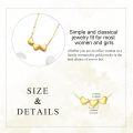 wholesale 14K Gold 3 Hearts Dainty Necklace with Solid Gold Pendants - Elegant s for Women-0-1