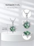 wholesale 925 Sterling Silver Green Moss Agate Pendant Necklace for Women-0-2