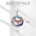 wholesale TOUPOP Phoenix Necklace For Women 925 Sterling Silver Celtic Phoenix Pendant Necklaces Crystal Rising Jewelry Birthday Christmas Gifts For Mom Her -0-5