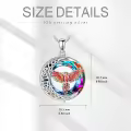 TOUPOP Sterling Silver Crystal Phoenix Pendant Necklace Celtic Jewelry Gift-0-5