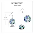 wholesale 925 Sterling Silver Abalone Shell Owl Tree Of Life Drop Earrings-0-4