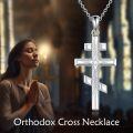 wholesale 925 Sterling Silver Retro Eastern Orthodox Cross Pendant Necklace Religious Jewelry for Men & Women-0-1