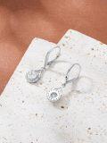 wholesale 925 Sterling Silver Cubic Zirconia Leverback Dangle Drop Halo Earrings for Women  Ideas-0-2