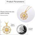 wholesale Gold-Plated 925 Sterling Silver Sunburst Apollo Celestial Pendant Necklace-0-4