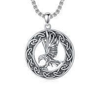 wholesale 925 Sterling Silver Eagle Celtic Knot Pendant Necklace-Celtic-Raven