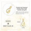 wholesale 14K Gold Teardrop Infinity Cross Pendant Necklace Christian s for Women-0-1
