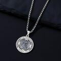 wholesale 925 Sterling Silver Saint Peregrine Protection Medal Pendant Necklace for Men & Women-0-4