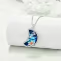 TOUPOP Sterling Silver Crystal Birth Flower Necklace-0-3