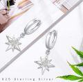 wholesale 925 Sterling Silver Celtic Knot Star Huggie Hoop Earrings with Mother of Pearl Inlay for Women Girls (Hypoallergenic)-0-1