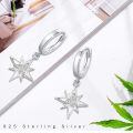 wholesale 925 Sterling Silver Celtic Knot Star Huggie Hoop Earrings with Mother of Pearl Inlay for Women Girls (Hypoallergenic)-0-1