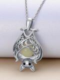 wholesale 925 Sterling Silver Glow in the Dark Evil Eye Pendant Necklaces for Women Gothic s-0-3