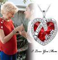 wholesale TOUPOP Gift For Mom Sterling Silver I Love You Mom Jewelry With Heart Crystal Birthday Gifts For Mom From Son Daughter -0-5