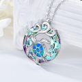 wholesale 925 Sterling Silver Blue Opal Sea Turtle Pendant Necklace for Women-0-4