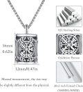 wholesale 925 Sterling Silver Vegvisir Norse Compass Viking Runes Pendant Necklace  for Men Women  48cm Chain Length-0-1