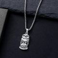 wholesale 925 Sterling Silver Skull Hourglass Pendant Necklaces for Men Women - Memento Mori s-0-5