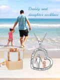 wholesale 925 Sterling Silver Heart Pendant Necklace with Daddy's Princess Design and Cubic Zirconia Elements-0-2