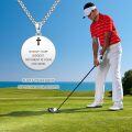 wholesale  Round Golfer Sports Pendant Necklace-0-1