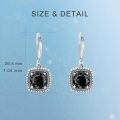 wholesale 925 Sterling Silver Earrings Wholesale With Black Gemstone Accents-0-3