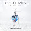 wholesale TOUPOP Cardinal Urn Necklace For Ashes 925 Sterling Silver Heart Blue Crystal Cremation Jewelry For Ashes Tree Of Life Memorial Pendant Keepsake Jewelry Gifts For Women -0-5