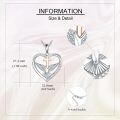 wholesale 925 Sterling Silver Heart Dove Cross Pendant Necklace s for Women Lovers-0-3