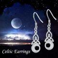 wholesale 925 Sterling Silver Celtic Knot Drop Earrings - Irish s for Women-0-1