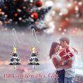 wholesale 925 Sterling Silver Christmas Tree Dangle Earrings-0-5