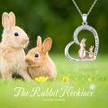wholesale 925 Sterling Silver Opal Bunny Pendant Necklace - Easter s for Women-0-6