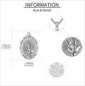 wholesale 925 Sterling Silver Saint Benedict Praying Hands Serenity Prayer Pendant Necklace -0-3
