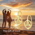 wholesale Gold 925 Sterling Silver Celtic Trinity Knot Stud Earrings with Cubic Zirconia-0-4