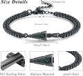 wholesale  Celtic Knot Arrowhead Bracelet w/ Green Stones - Adjustable Size (7-9 in.)-0-2