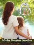 wholesale 925 Sterling Silver Mother and 2 Daughters Heart Pendant Necklace for Women-0-5