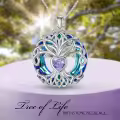 TOUPOP Sterling Silver No Gemstone Tree Of Life Birthstone Necklace-0-2