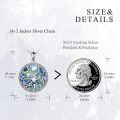 wholesale 925 Sterling Silver Tree of Life Pendant with Abalone Shell and Moonstone for Women's -0-4