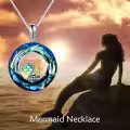 TOUPOP Sterling Silver Mermaid Scales Pendant Mermaid Jewelry Gift-0-1