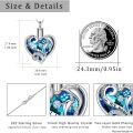 wholesale 925 Sterling Silver Heart Dolphin Cremation Jewelry Forever in My Heart Keepsake Pendant Necklace w/Filler Kit-0-4