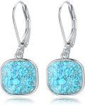 wholesale Sterling Silver Labradorite Amethyst Turquoise Earrings Gemstone Jewelry-0-5