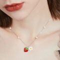 wholesale 925 Sterling Silver Pearl Daisy Flower Charm Pendant Necklace for Women Minimalist  Ideas-0-2