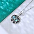 wholesale 925 Sterling Silver Abalone Shell Celtic Knot Tree of Life Pendant Necklace-0-3