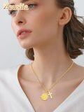 wholesale Gold 925 Sterling Silver Catholic Patron Saint Medal Cross Pendant Necklace  for Women Religious Protection -0-1