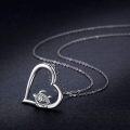 wholesale 925 Sterling Silver Heart with Sea Turtle Pendant Necklace Gift for Women-0-1