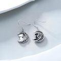 wholesale 925 Sterling Silver Celtic Fox on the Moon Drop Earrings - Cute Gifts for Women-0-3