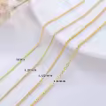 wholesale 14K Gold (Au585) Nickel-Free Hypoallergenic Lightweight Chain 1mm-1.35mm 14-36 Lobster Clasp Gift for Women-0-2