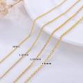 wholesale 14K Yellow Gold (Au585) Nickel-Free Hypoallergenic Lightweight Chain 1mm-1.35mm 14-36 Lobster Clasp Gift for Women-0-2