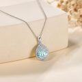 wholesale 925 Sterling Silver Blue Moonstone Tree of Life Pendant Necklace s for Women Girls-0-1