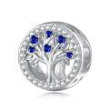 wholesale 925 Sterling Silver Tree of Life Birthstone Charms for Bracelets-0-0