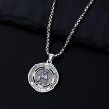 wholesale 925 Sterling Silver Saint Francis Protect Us Medal Pendant Necklace for Men & Women-0-4