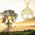wholesale 14K Gold Tree Of Life Pendant Necklace For Women - Cubic Zirconia Accents-0-2