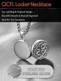 wholesale 925 Sterling Silver Celtic Knot Photo Locket Pendant Necklace for Men Memory Keepsake Gift-0-3